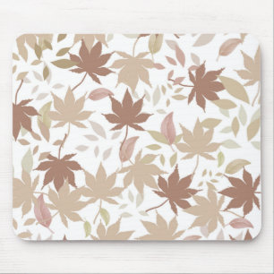 Mousepad Padrão Castanho Autumn Folhas Y2K