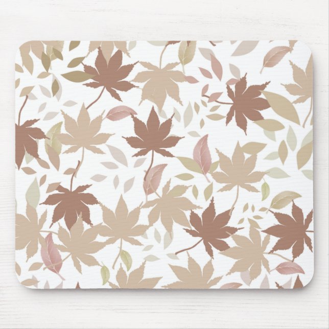 Mousepad Padrão Castanho Autumn Folhas Y2K (Frente)