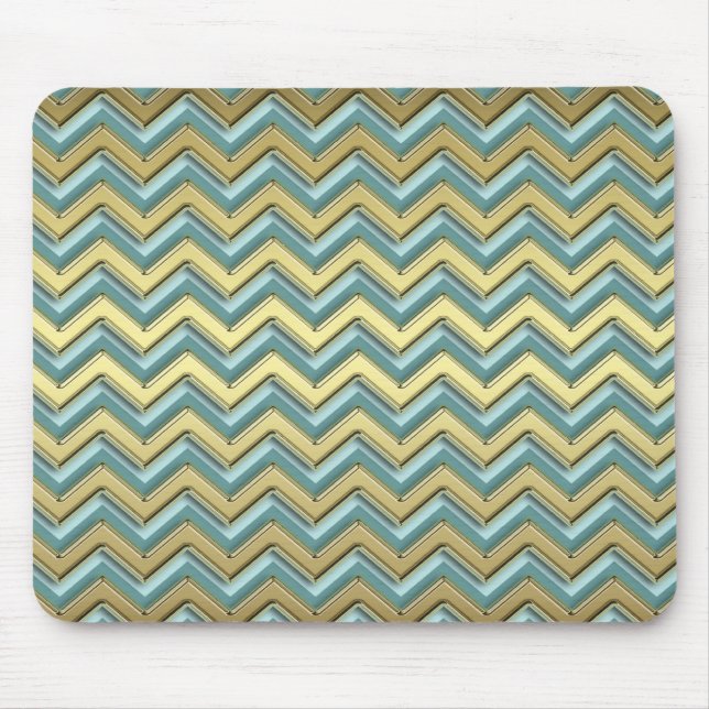 Mousepad Padrão Chevron Dourado e lacrimogênio (Frente)