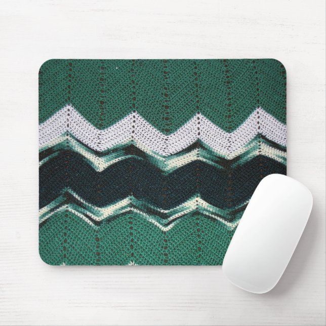 Mousepad - Padrão Chevron nos Verdes (Com mouse)