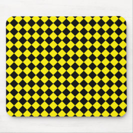 Mousepad Padrão Chevron preto e amarelo brilhante