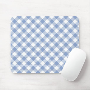 Mousepad Padrão clássico Gingham azul verificado
