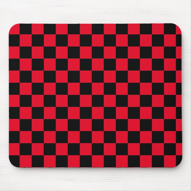 Mousepad Padrão clássico moderno vermelho e preto (Frente)
