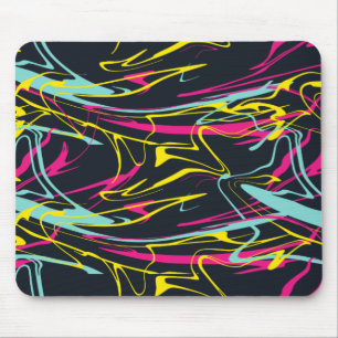 Mousepad Padrão Colorido Abstrato Memphis Lines