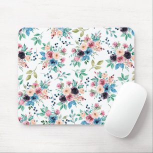 Mousepad Padrão colorido das flores de primavera