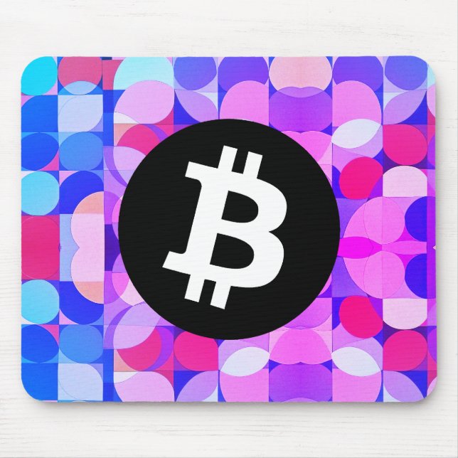 Mousepad Padrão Colorido de Bitmoeda (Frente)