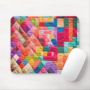 Mousepad Padrão Colorido de Colagem