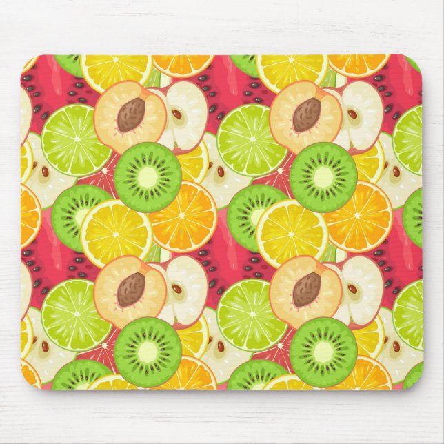 Mousepad Padrão Colorido de Fruta (Frente)