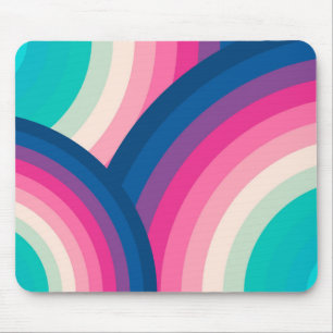 Mousepad Padrão Colorido dos Círculos Arco-Íris