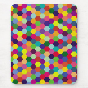 Mousepad Padrão Colorido Moderno - hipster primavera de Mod
