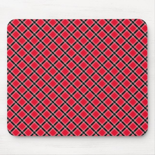 Mousepad Padrão colorido verificado em uma gaiola oblíqua (Frente)