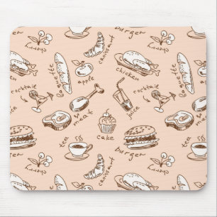 Mousepad Padrão com Comida