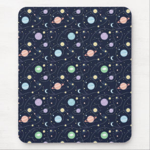 Mousepad Padrão contínuo de planetas do Sistema Solar