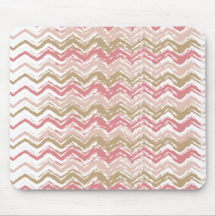 Mousepad Padrão Coral Spice Scribble ZigZag Chevron