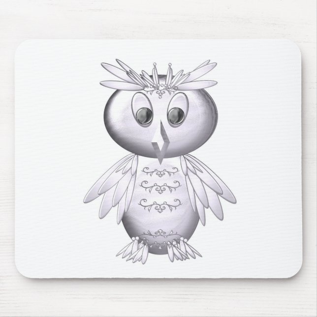 Mousepad padrão coruja fofo e engraçado (Frente)