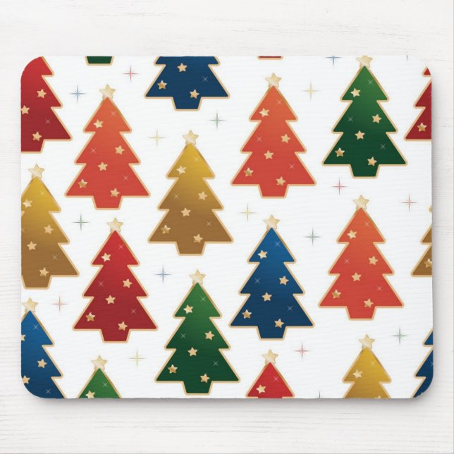 Mousepad Padrão da árvore de Natal (Frente)