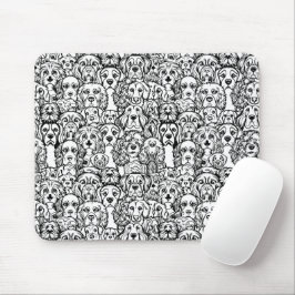 Mousepad Padrão da cabeça do cão