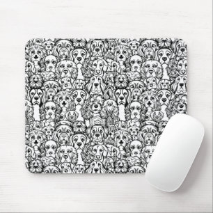 Mousepad Padrão da cabeça do cão