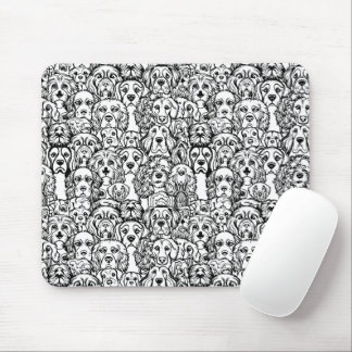 Mousepad Padrão da cabeça do cão