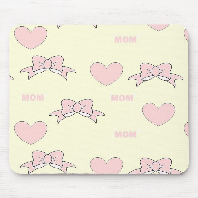 Mousepad Padrão da mãe rosa (Frente)