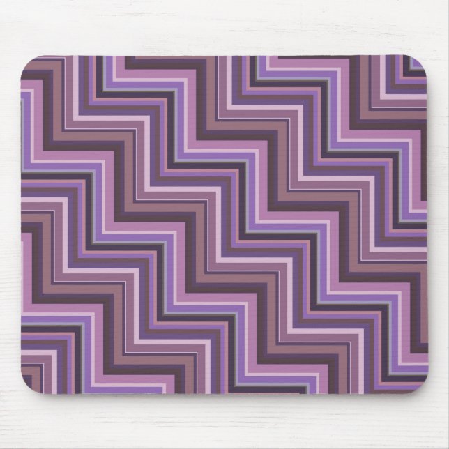 Mousepad Padrão das escadas das faixas de Mauve (Frente)
