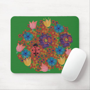 Mousepad padrão das flores de aquarela vintage