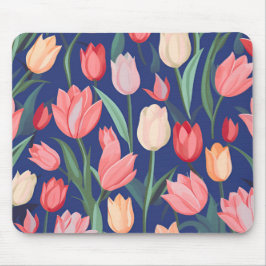 Mousepad Padrão das tulipas