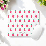 Mousepad Padrão de abacaxi branco rosa<br><div class="desc">Mousepad Branco rosa com padrão rosa de abacaxi. Mais produtos com esse design estão na coleção abaixo.</div>