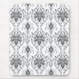 Mousepad Padrão de abertura das Damas brancas e cinzas