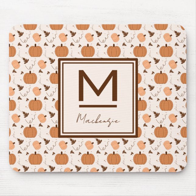 Mousepad Padrão de Abóbora Fofa (Frente)