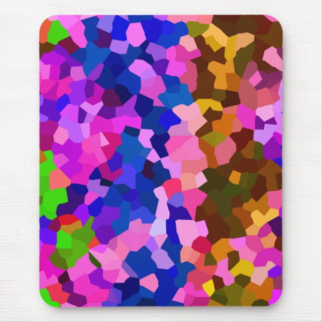 Mousepad Padrão de Abstrato Cristal Iridescente (Frente)