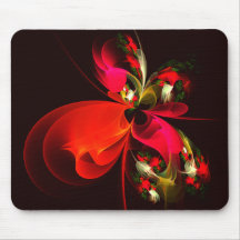 Padrão de Abstrato de Arte Vermelha Verde Floral M