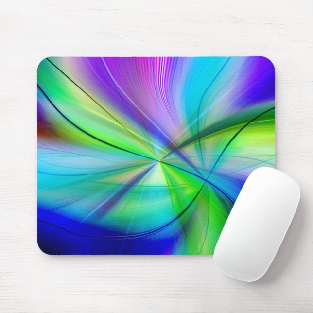 Mousepad Padrão de Abstrato de cor moderna (Com mouse)