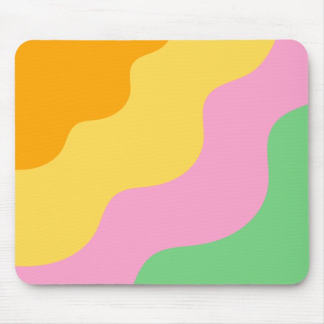 Mousepad Padrão de Abstrato de PastelPadrão de Abstrato de  (Frente)