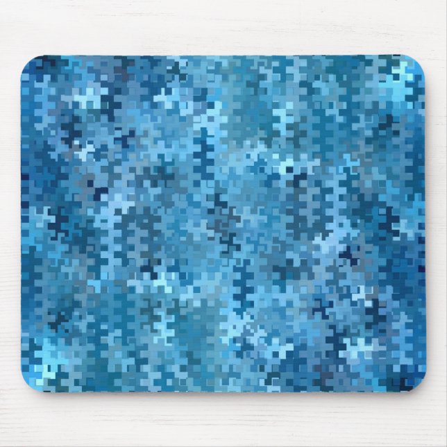 Mousepad Padrão de Abstrato de Trendy Blue (Frente)