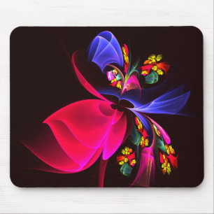 Mousepad Padrão de Abstrato Floral Moderno Colorido #06
