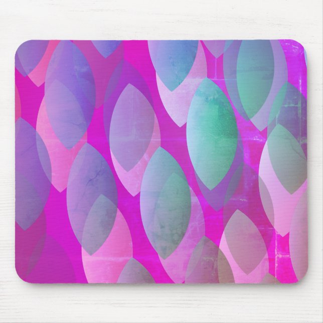Mousepad Padrão de Abstrato moderno | Magenta - Cor-de-rosa (Frente)