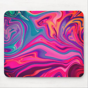 Mousepad Padrão de Abstrato verde azul brilhante de tendê