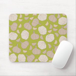 Mousepad Padrão de Alho - Dentes de Alho e Bulbo
