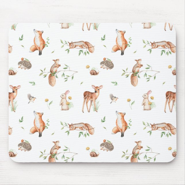 Mousepad Padrão de Amigos de Animais da Floresta Cura (Frente)