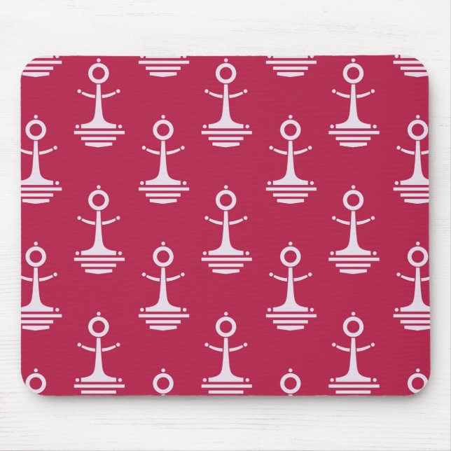 Mousepad Padrão de Âncoras Modernas (Frente)