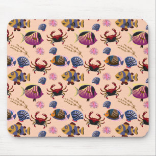 Mousepad Padrão de animais aquáticos vida submarina do