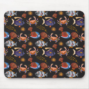 Mousepad Padrão de animais aquáticos   vida submarina do 