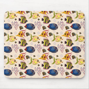Mousepad Padrão de animais aquáticos vida submarina do