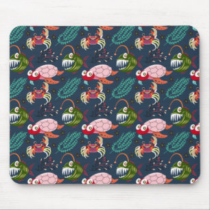 Mousepad Padrão de animais aquáticos   vida submarina do 