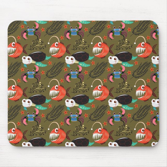 Mousepad Padrão de animais aquáticos | vida submarina do oc (Frente)