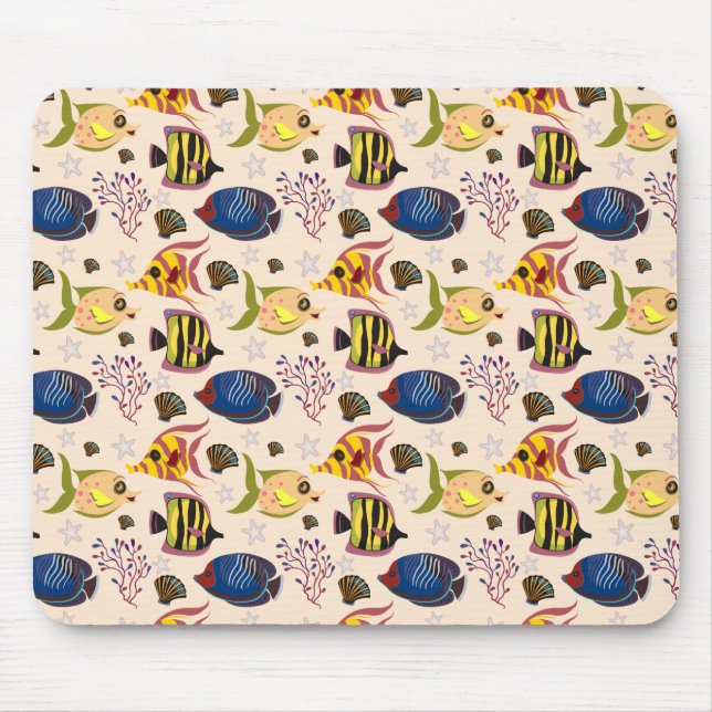 Mousepad Padrão de animais aquáticos | vida submarina do oc (Frente)