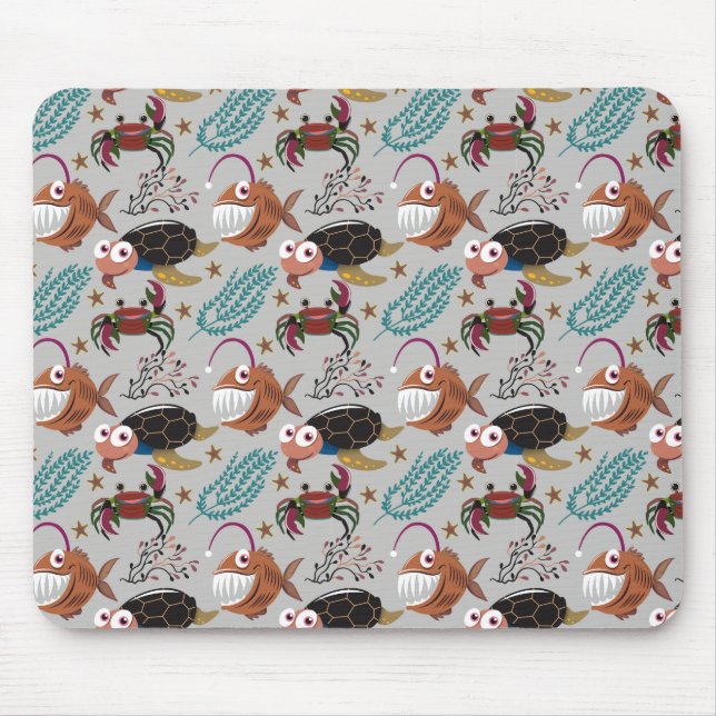 Mousepad Padrão de animais aquáticos | vida submarina do oc (Frente)