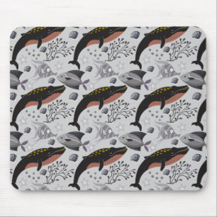 Mousepad Padrão de animais aquáticos vida submarina do oc