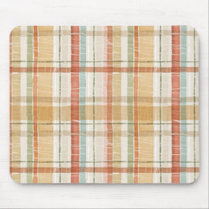 Mousepad Padrão de Aquarela da Xadrez de Queda Rústica